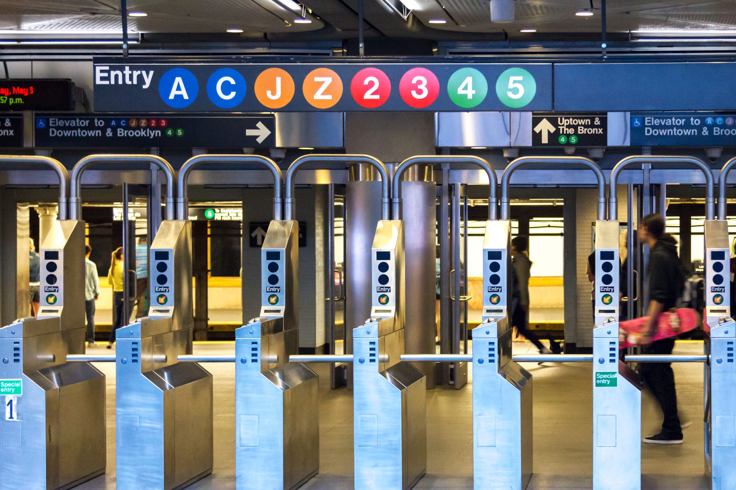 Subway turnstiles