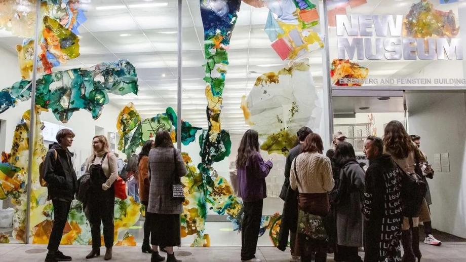 Visitors at New Museum NYC interacting with contemporary art
