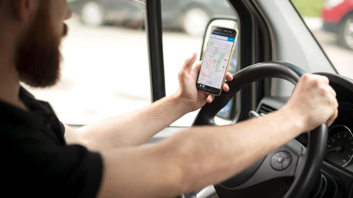 Cargo van driver following GPS navigation toward a restricted parkway in New York