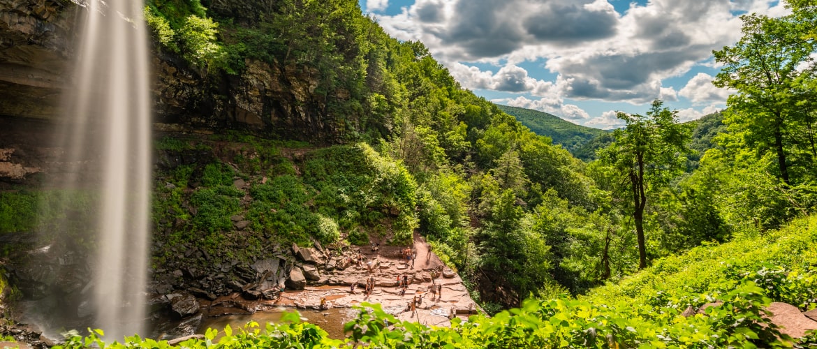 Eagle Cliff Falls in the Finger Lakes 